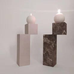 A Visone Marble Candleholder