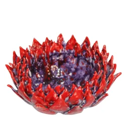 Acantha Red And Purple Ceramic Decorative Centerpiece