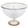 Accademia Glass Centerpiece with 24K Gold