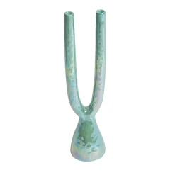Acqua Ceramic Double Candlestick