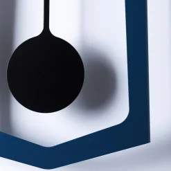 AIKA Blue Steel Pendulum Wall Clock