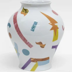 Alchimie Big Amphora Abstract Decor Porcelain Vase