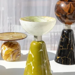 Alchimie Murano Glass Black Emperador Centerpiece