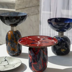 Alchimie Murano Glass Blue Lapis Centerpiece