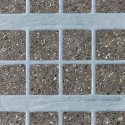 Alfabeto Set of 44 Blue and Gray Tiles by Margherita Rui