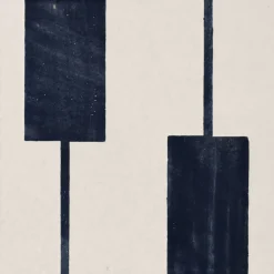 Alfabeto Set of 44 White and Blue Tiles by Margherita Rui