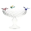 Ali in Volo Glass Fruit Platter with Dragonflies