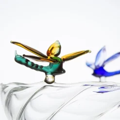 Ali in Volo Glass Fruit Platter with Dragonflies