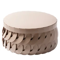 Alicante Round Taupe Basket with Lid