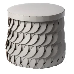 Alicante Tall Round Gray Basket with Lid