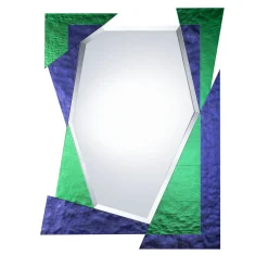 Alise' Blue & Green Murano Glass Wall Mirror