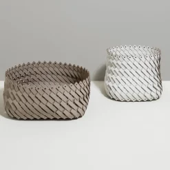 Almeria Medium Square White Basket