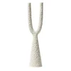 Alpha Matte White Ceramic Candlestick