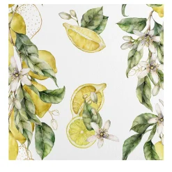 Amalfi Coast Lemon Tree Watercolor Wallpaper