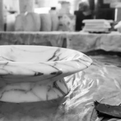 Amaltea White Arabescato Centerpiece by Ivan Colominas