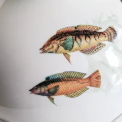 Amami Amphora Porcelain Vase With Tropical Fish H32Cm