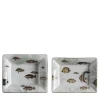 Amami Set Of Porcelain Ashtray And Vide-Poche With Tropical Fish