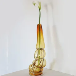 Amber Babà Vase in Murano Glass