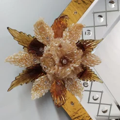 Ambra Gold Murano Glass Mirror by Fratelli Tosi