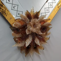 Ambra Gold Murano Glass Mirror by Fratelli Tosi