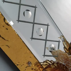 Ambra Gold Murano Glass Mirror by Fratelli Tosi