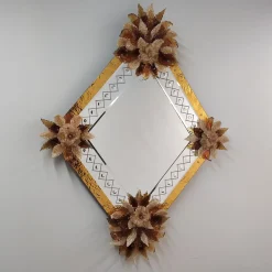 Ambra Gold Murano Glass Mirror by Fratelli Tosi