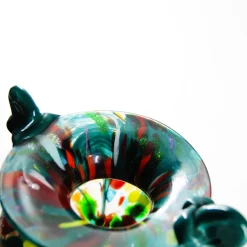 Amethyst-Green Murano Glass Amphora Vase