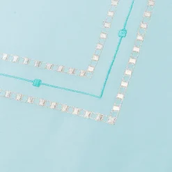 Ametista Light Blue Embroidered Cotton Satin Top Sheet