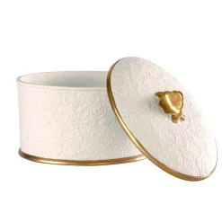 AMOUR SECRET OVAL COTTON BOX - WHITE