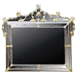 Andrea Polo Murano Glass Mirror with TV