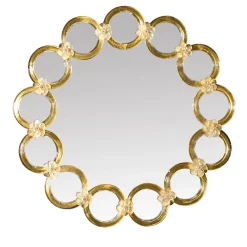 Anello Venetian Glass Wall Mirror