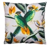 Animalia Linen Cushion With Parrots And Strelitzias