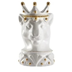 Animalier Puma Bianco Ceramic Vase