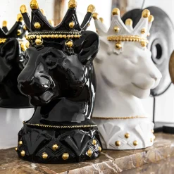 Animalier Puma Bianco Ceramic Vase