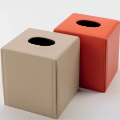 Anna Spritz Orange Square Tissue Box