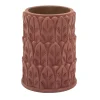 Anne Leaf-Patterned Small Terracotta Stoneware Vase