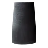 Antibes Truncated-Conical Black Ceramic Vase