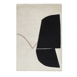 Antique Rose and Black Rug by Rosemarie Auberson