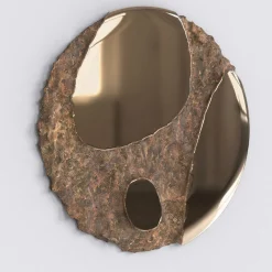 Apollo Cast Bronze Sculptural Wall Mirror #3