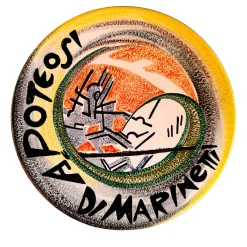 Apoteosi a Marinetti Futurism Decorative Ceramic Plate