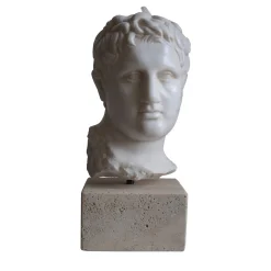 Apoxyomenos Carrara Marble Sculpture with base