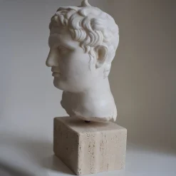 Apoxyomenos Carrara Marble Sculpture with base