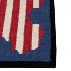 Aprezo Garnet Undyed White Dhurrie Rug