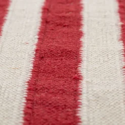 Aprezo Garnet Undyed White Dhurrie Rug