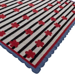 Aprezo Light Silver Ebony Dhurrie Rug