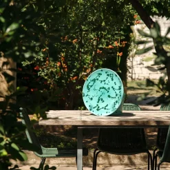 Aqua and Green Ceramic Decorative Plate