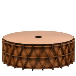 Arena Large Brown Leather Basket