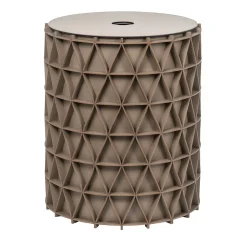 Arena Tall Brown Leather Laundry Basket