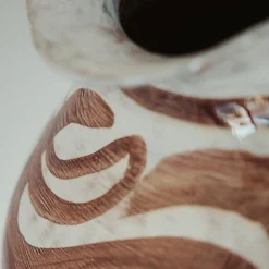 Areté Aliseo Brown Ceramic Vase