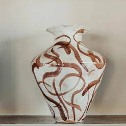 Areté Aliseo Brown Ceramic Vase